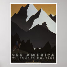 See America: Welcome To Montana Posters