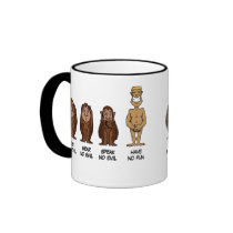 See Hear Speak No Evil Coffee Mugs