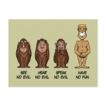 See Hear Speak No Evil Post Card