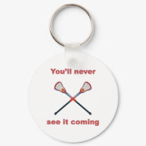 See It Coming Lacrosse keychains