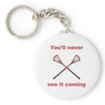 See It Coming Lacrosse Key Chains