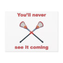 See It Coming Lacrosse Post Cards