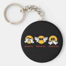 See No Evil, Hear No Evil, Speak No Evil Key Chain