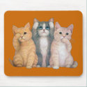 See no evil, Hear No Evil, Speak No Evil Mousepad by fuzzbuttcafe See no evil, Hear No Evil, Speak No Evil Mousepad
