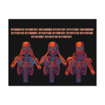 See no evil, hear no evil, speak no evil post card