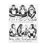 See No Evil, Hear No Evil, Speak No Evil, Rephrase Postcard