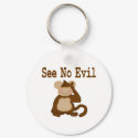 See No Evil Keychain by cooltees See No Evil Keychain