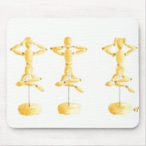 See No Evil Mannikin Mousepad