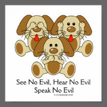 See No Evil Puppies Posters