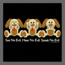 See No Evil Puppies Posters