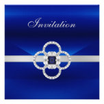 See Revised Below All Occasions Blue Silver Jewel Personalized Invitation