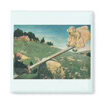 See Saw Margery Daw by Jessie Willcox Smith Refrigerator Magnets