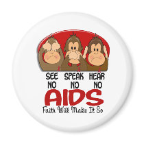 See Speak Hear No AIDS 1 Magnets