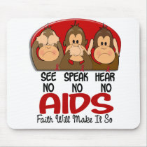See Speak Hear No AIDS 1 Mouse Pads