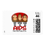 See Speak Hear No AIDS 1 postage