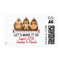 See Speak Hear No AIDS 2 postage