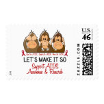 See Speak Hear No AIDS 2 postage