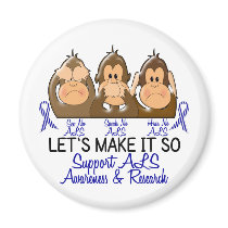 See Speak Hear No ALS 2 Fridge Magnets