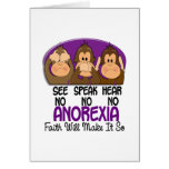 See Speak Hear No Anorexia 1 Greeting Card