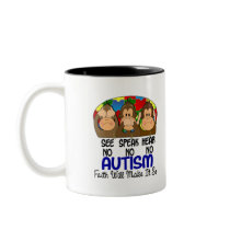 See Speak Hear No Autism 1 Mug