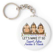 See Speak Hear No Autism 2 Key Chains