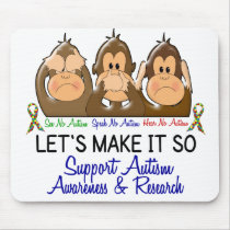 See Speak Hear No Autism 2 Mouse Mats