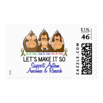 See Speak Hear No Autism 2 Stamp
