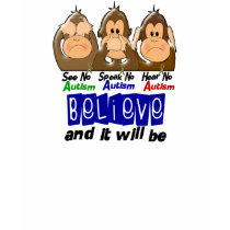 See Speak Hear No Autism 3 t-shirts by awarenessgifts See Speak Hear No Autism 3 t-shirts