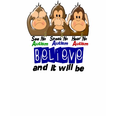 See Speak Hear No Autism 3 Tee Shirt