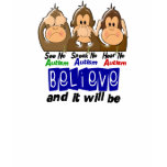 See Speak Hear No Autism 3 Tee Shirt