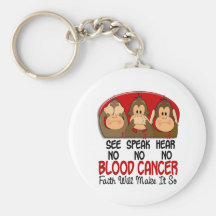 See Speak Hear No Blood Cancer 1 Key Chains