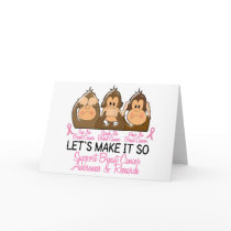 See Speak Hear No Breast Cancer 2 cards