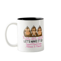 See Speak Hear No Breast Cancer 2 Coffee Mugs