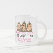 See Speak Hear No Breast Cancer 2 Mugs