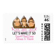 See Speak Hear No Breast Cancer 2 Postage