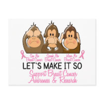 See Speak Hear No Breast Cancer 2 Post Cards