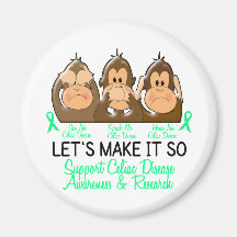 See Speak Hear No Celiac Disease 2 Refrigerator Magnet