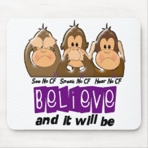See Speak Hear No Cystic Fibrosis 3 Mouse Pad