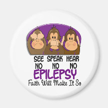 See Speak Hear No Epilepsy 1 Fridge Magnets