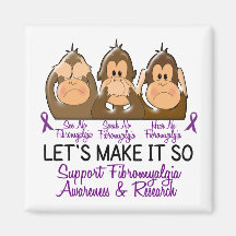 See Speak Hear No Fibromyalgia 2 Magnet