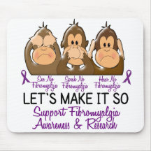 See Speak Hear No Fibromyalgia 2 Mouse Mats