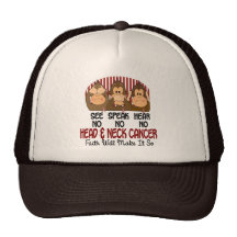 See Speak Hear No Head and Neck Cancer 1 Trucker Hats