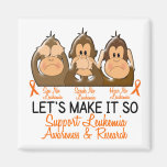 See Speak Hear No Leukemia 2 Fridge Magnets