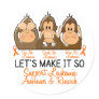 See Speak Hear No Leukemia 2 Stickers