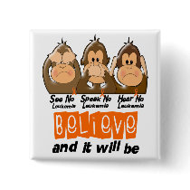 See Speak Hear No Leukemia 3 buttons