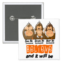 See Speak Hear No Leukemia 3 Pin