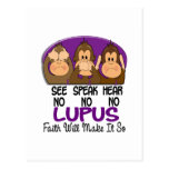 See Speak Hear No Lupus 1 Postcard