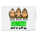 See Speak Hear No Muscular Dystrophy 3 Greeting Card