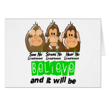 See Speak Hear No Non-Hodgkins Lymphoma 3 Card
