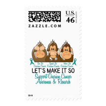 See Speak Hear No Ovarian Cancer 2 Stamp